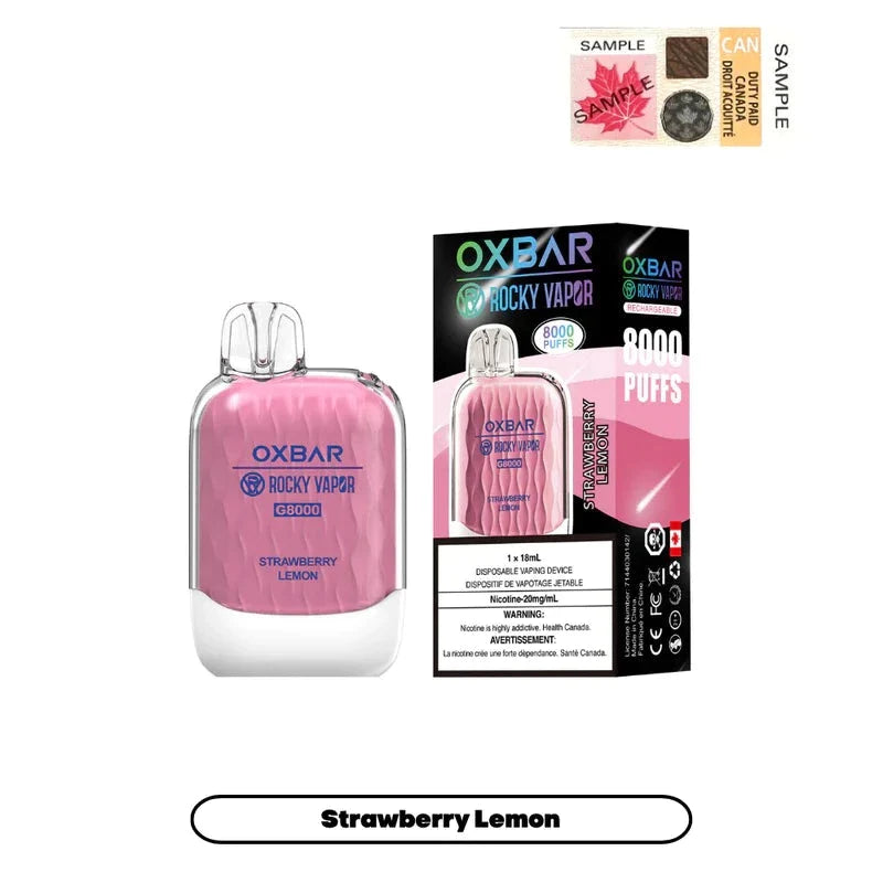OX BAR 8000 - STRAWBERRY LEMON