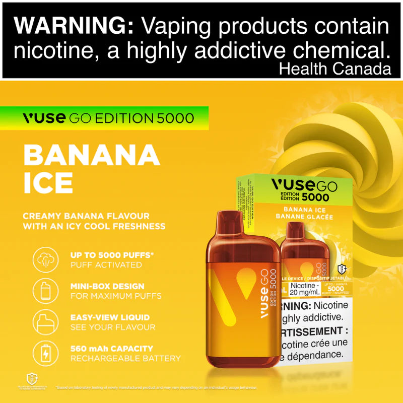VUSE GO 5000 - BANANA ICE Vape City VUSE GO 5000 - BANANA ICE Vape City