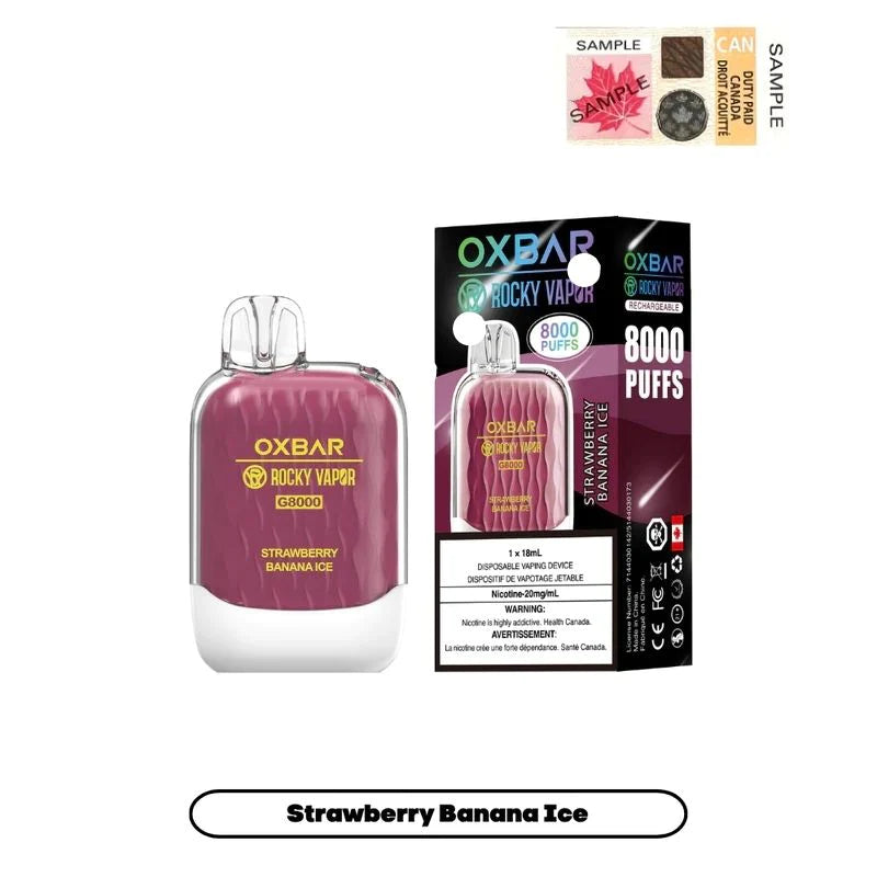 OX BAR 8000 - STRAWBERRY BANANA ICE