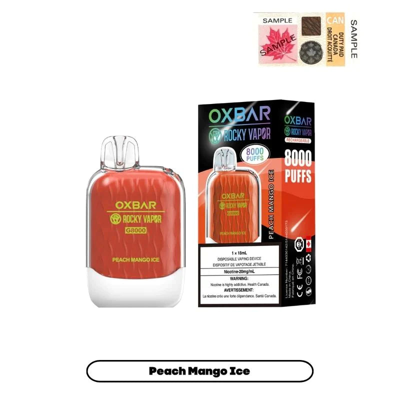 OX BAR 8000 - PEACH MANGO ICE