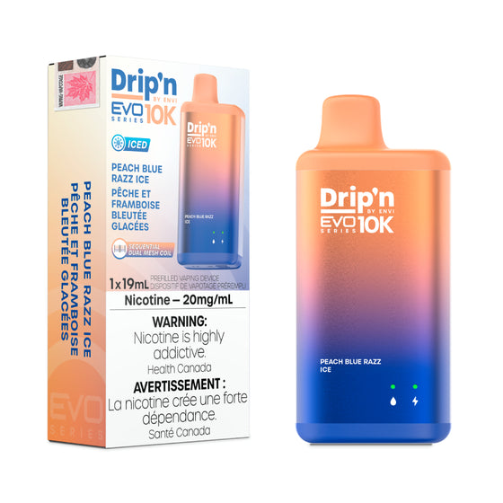DRIP'N 10K - PEACH BLUE RAZZ ICE