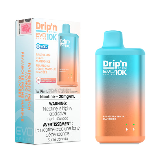 DRIP'N 10K - RASPBERRY PEACH MANGO ICE