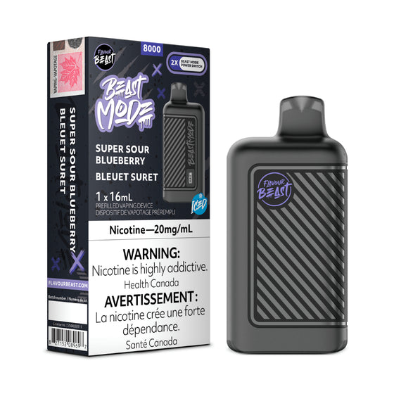 FLAVOUR BEAST BEAST MODE 8000 - SUPER SOUR BLUEBERRY ICED