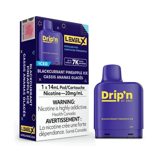 DRIP'N LEVEL X PODS - BLACKCURRANT PINEAPPLE ICE