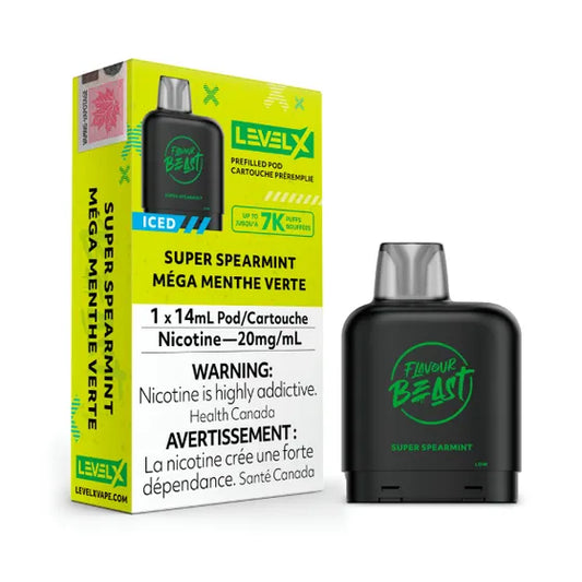 LEVEL X FLAVOUR BEAST PODS - SUPER SPEARMINT ICED