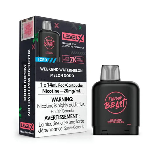 LEVEL X FLAVOUR BEAST PODS - WEEKEND WATERMELON ICED