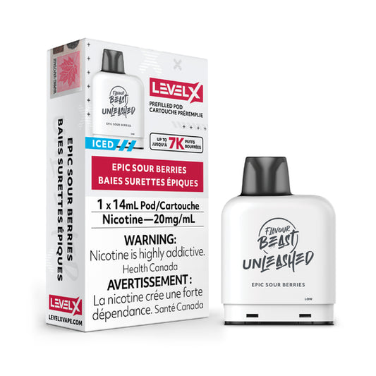 FLAVOUR BEAST UNLEASHED LEVEL X PODS - EPIC SOUR BERRIES