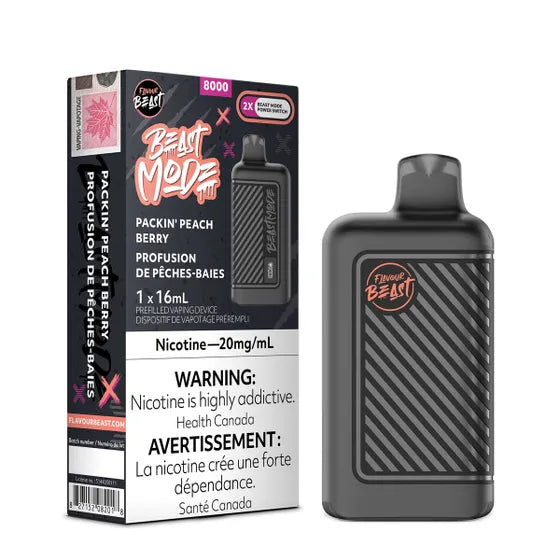 FLAVOUR BEAST BEAST MODE 8000 - PACKIN' PEACH BERRY