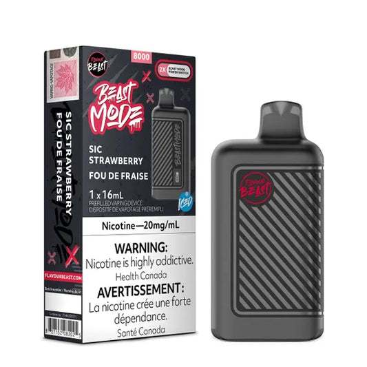 FLAVOUR BEAST BEAST MODE 8000 - SIC STRAWBERRY ICED