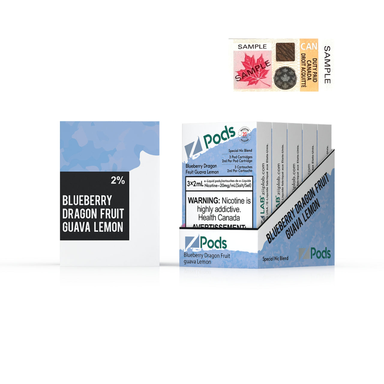 ZPODS - BLUEBERRY DRAGON FRUIT GUAVA LEMON