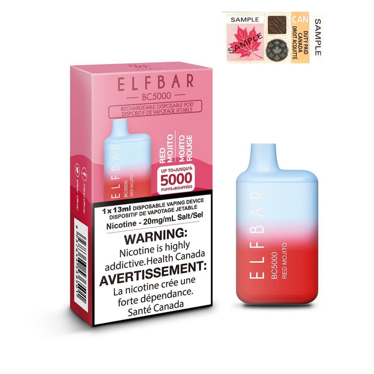 ELF BAR 5000 - RED MOJITO