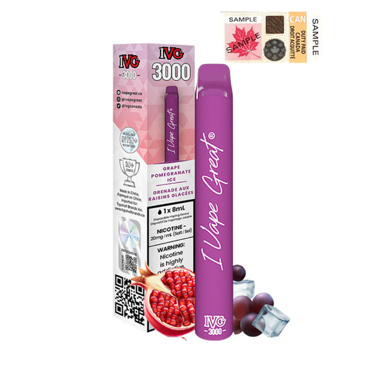 IVG 3000 - GRAPE POMEGRANATE ICE