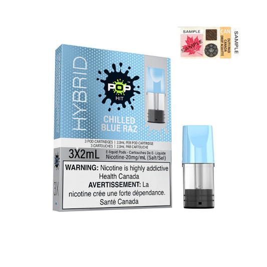 POP HITS HYBRID PODS - CHILLED BLUE RAZZ