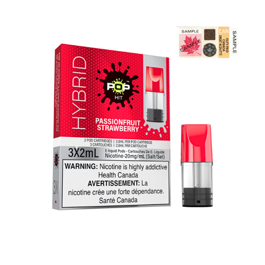 POP HITS HYBRID PODS - PASSIONFRUIT STRAWBERRY