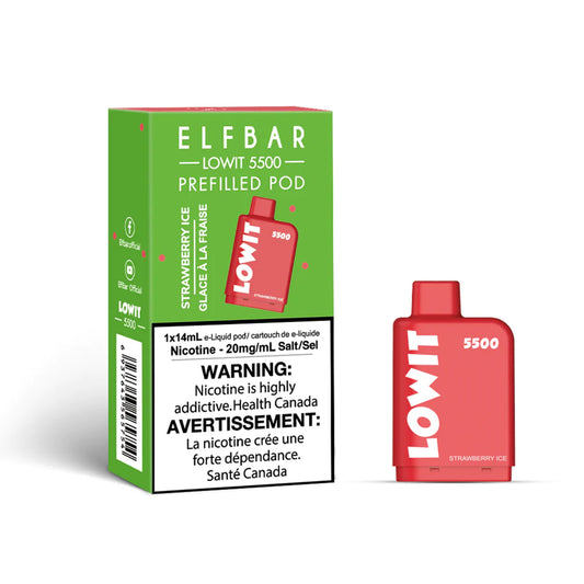 ELF BAR LOWIT 5500 - STRAWBERRY ICE