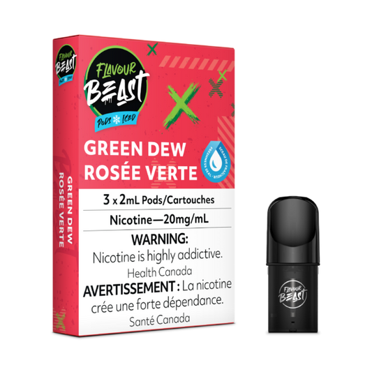 FLAVOUR BEAST PODS - GNARLY GREEN D (Green Dew)
