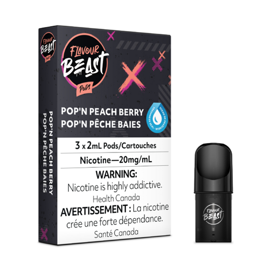 FLAVOUR BEAST PODS - PACKIN PEACH BERRY (POP N PEACH BERRY)