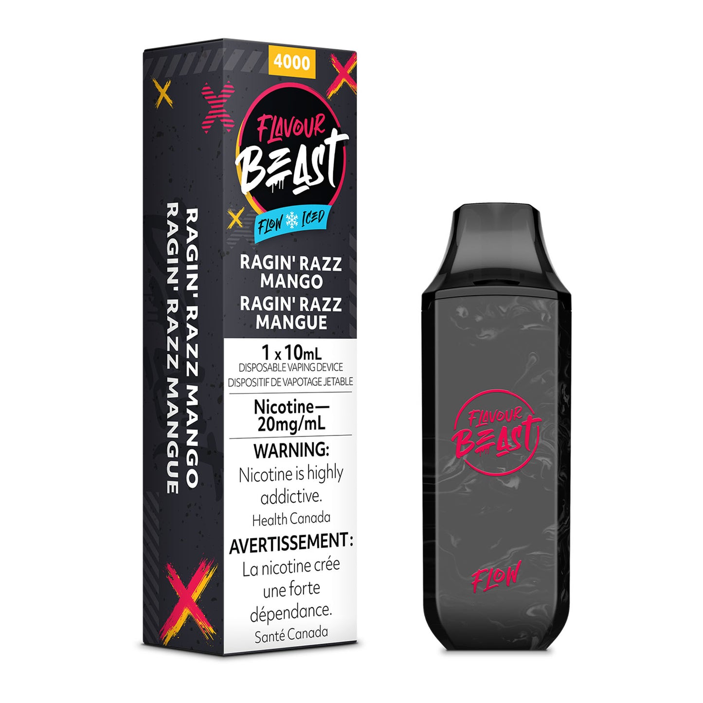 FLAVOUR BEAST 4000 - RAGIN RAZZ MANGO