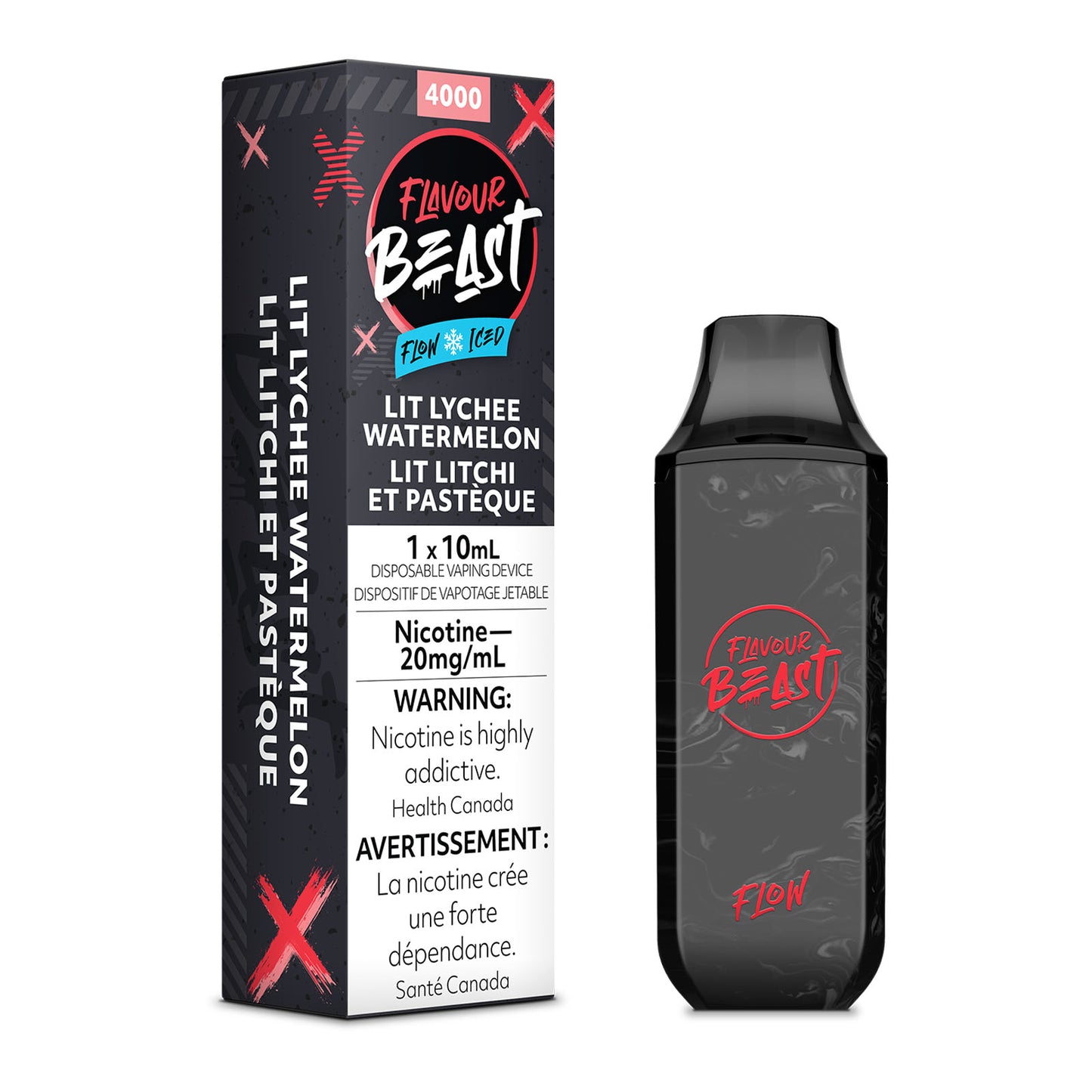 FLAVOUR BEAST 4000 - LIT LYCHEE WATERMELON
