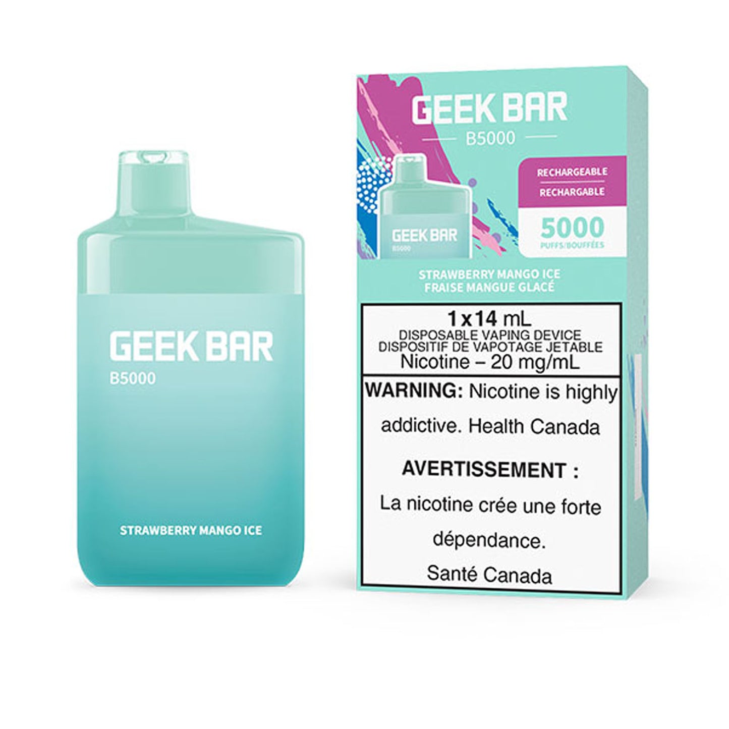 GEEK BAR 5000 - STRAWBERRY MANGO ICE