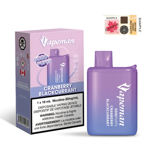 VAPEMAN 6000 - CRANBERRY BLACKCURRANT