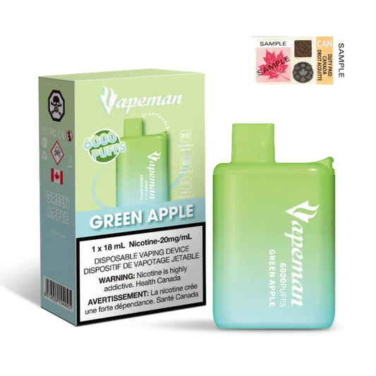 VAPEMAN 6000 - GREEN APPLE