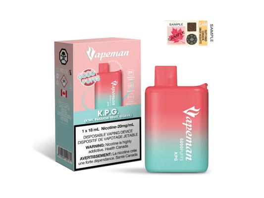 VAPEMAN 6000 - KPG (KIWI PASSION FRUIT GUAVA)
