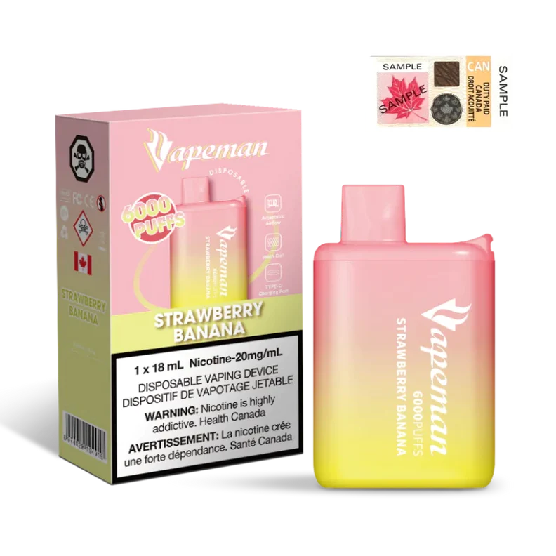 VAPEMAN 6000 - STRAWBERRY BANANA