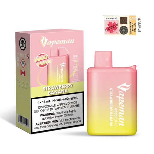 VAPEMAN 6000 - STRAWBERRY BANANA